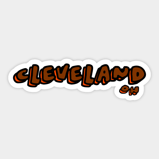 Cleveland Sticker by eddien